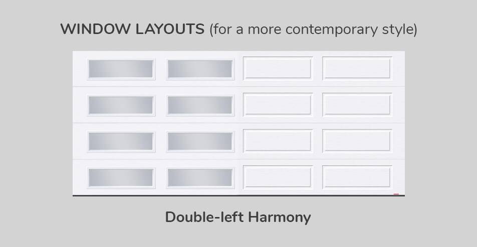 Window layouts, 16' x 7', Double-left Harmony